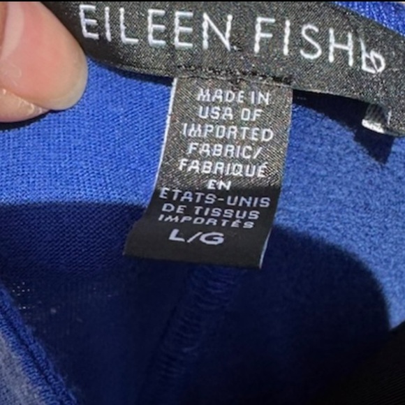 Eileen Fisher Fine Tencel Jersey Royal Jewel Neck Tunic Size Large RN 78121 - Picture 3 of 7